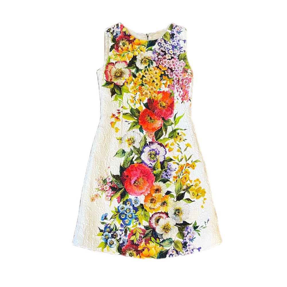 Dolce&Gabbana Floral Print brocade dress